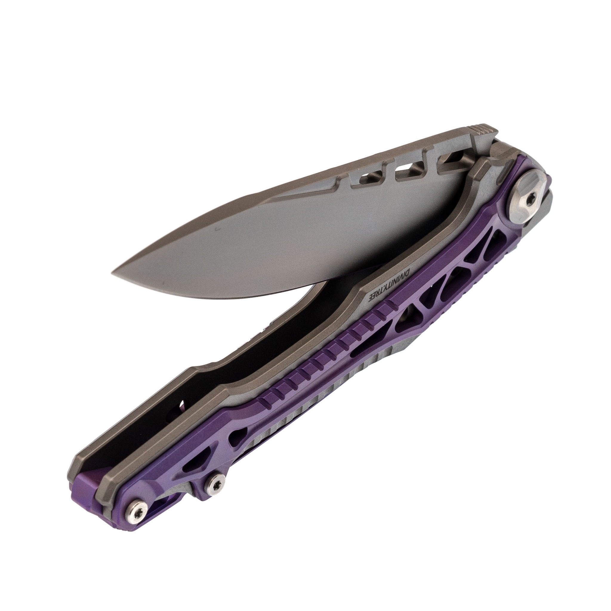 Складной нож Nimo Fat Dragon Purple, сталь M390 - фото 6