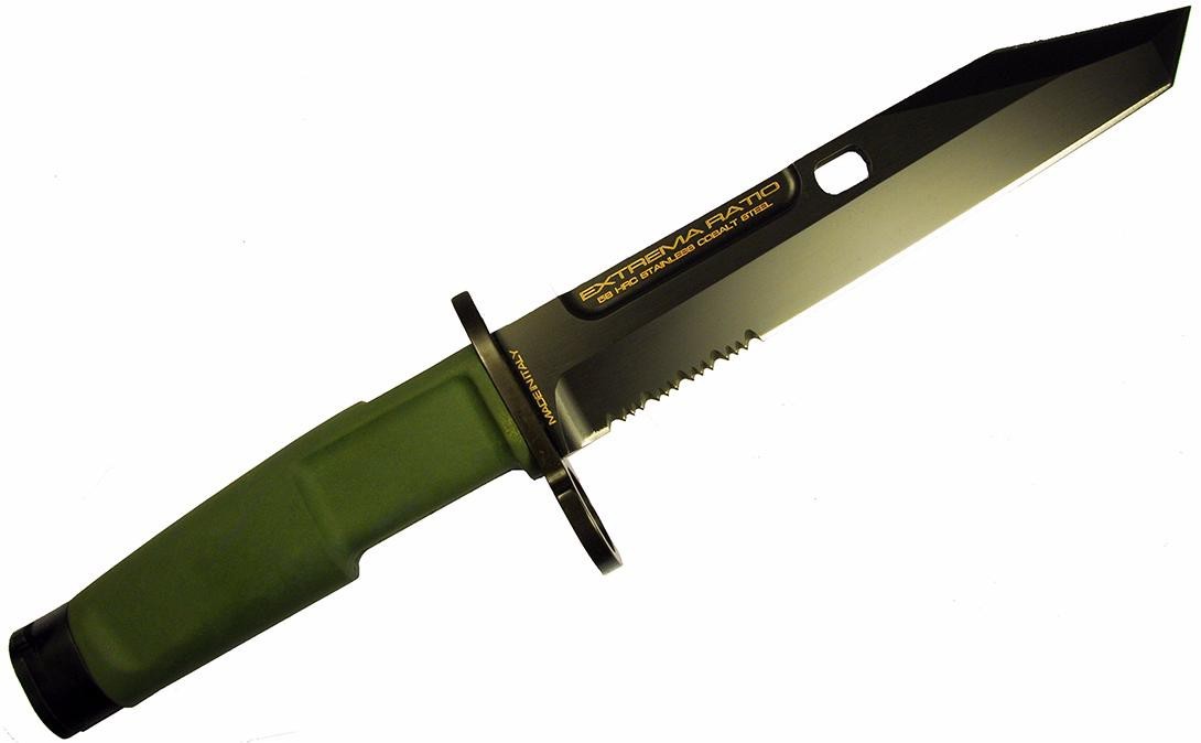 Нож с фиксированным клинком Extrema Ratio Fulcrum Civilian Bayonet Green, сталь Bhler N690, рукоять пластик - фото 2