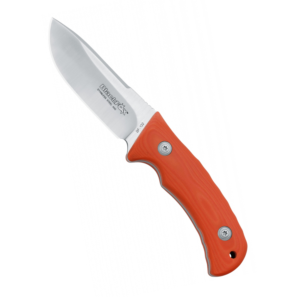Нож Fox Blackfox Hunter, сталь 440А, рукоять стеклотекстолит G-10, оранжевый - фото 2