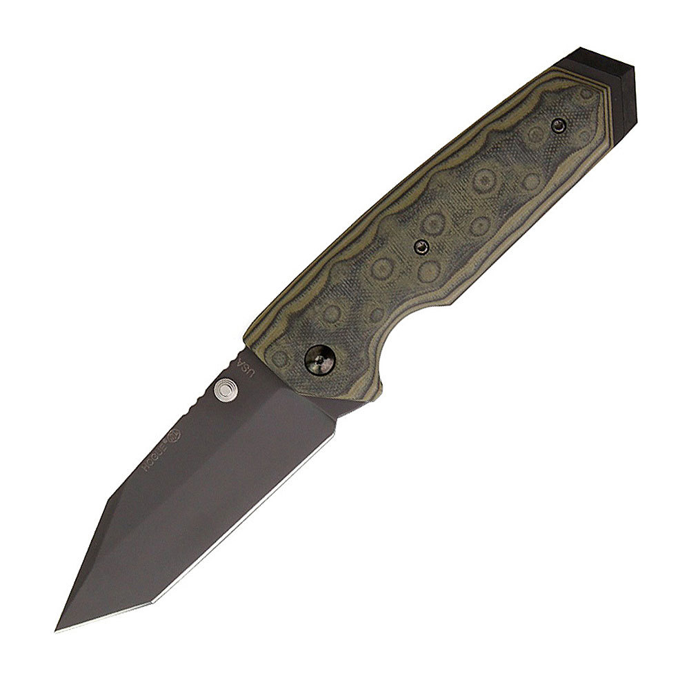 Нож складной Hogue EX-02 Black Tanto, сталь 154CM, рукоять стеклотекстолит G-Mascus®, серо-зеленый