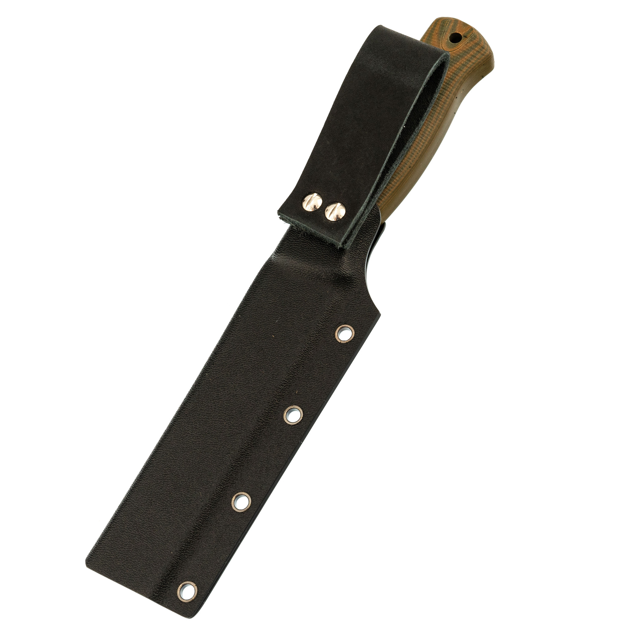 Нож Otus-F, сталь N690, рукоять G10, песочный/оливковый - фото 8
