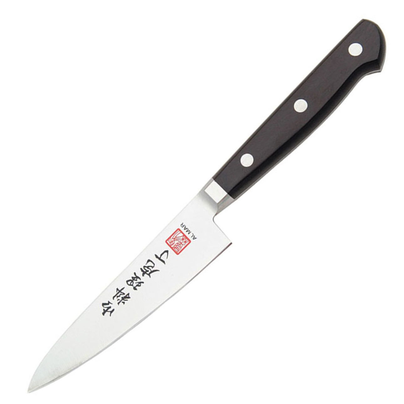 фото Нож кухонный универсальный al mar, сталь vg-2 laminated, рукоять pakka wood, чёрный al mar knives