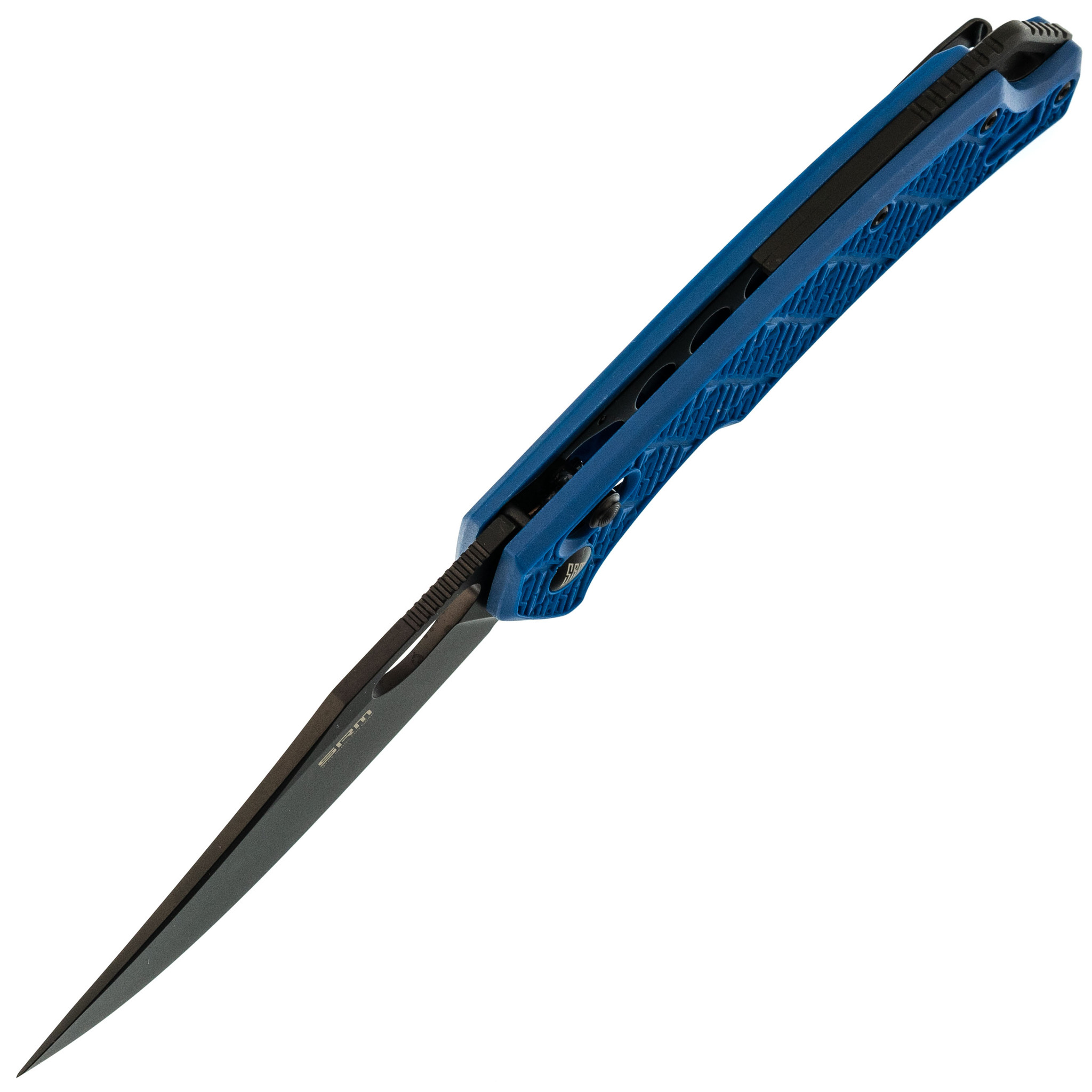 Складной нож SRM 9201, сталь 8Cr13MOV Blackwash, рукоять Blue FRN - фото 2