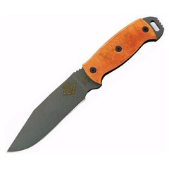 Фото Нож с фиксированным клинком Ontario RBS-7, сталь 1095, рукоять G10, orange/black