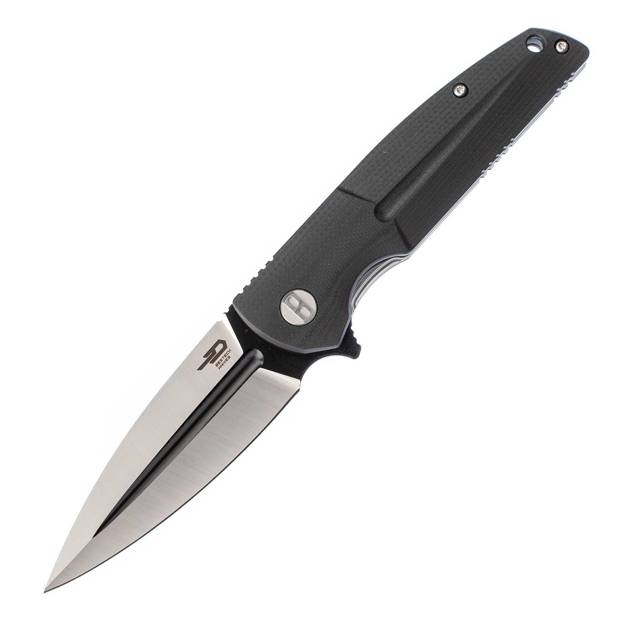 Складной нож Bestech Fin, сталь 14C28N Black/Satin, G10 Black - фото 1