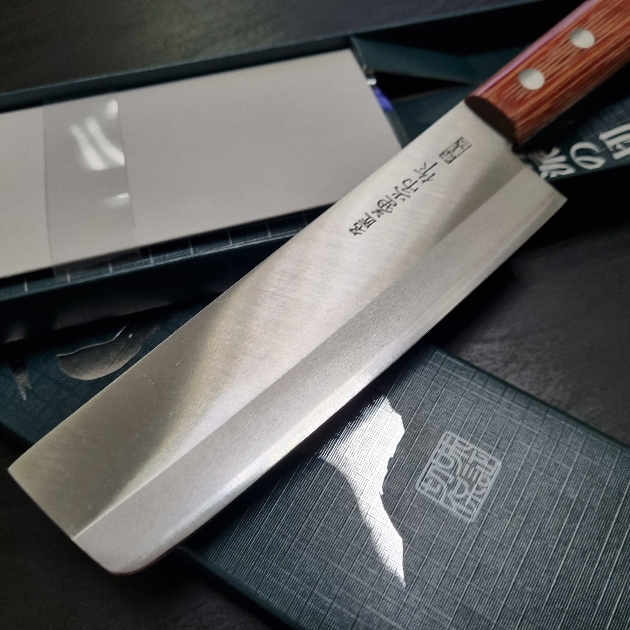 Нож кухонный Накири 135 мм, сталь Shirogami 2/SUS410, рукоять plywood - фото 2