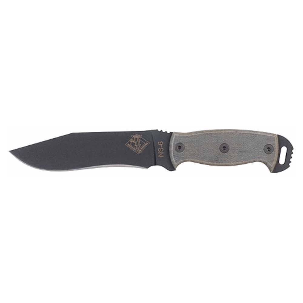 Нож с фиксированным клинком Ontario NS-6, сталь 5160, рукоять микарта, gray/black