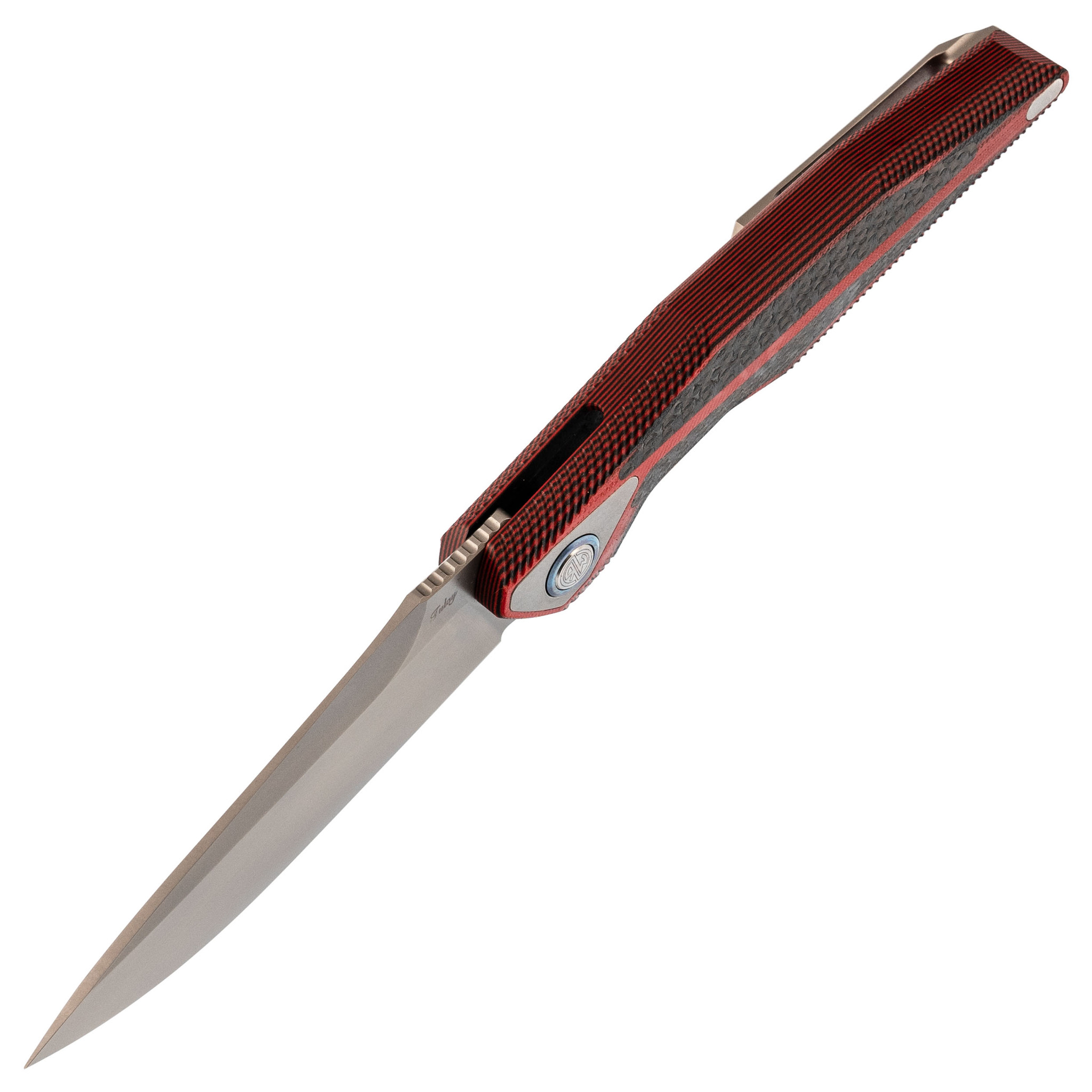 Нож складной Tulay Rikeknife, сталь 154CM, Red G10/Carbon Fiber - фото 2