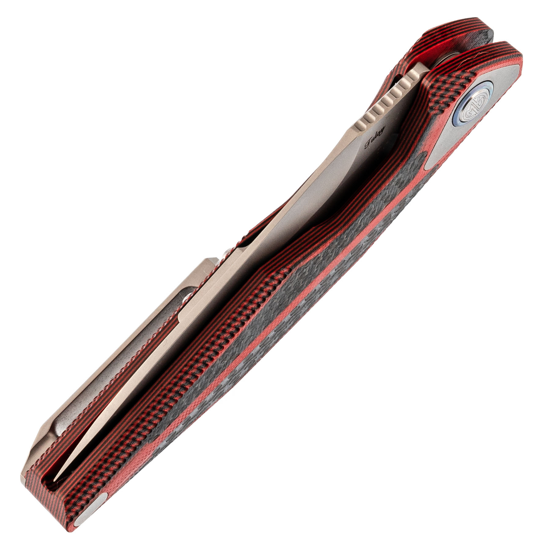 Нож складной Tulay Rikeknife, сталь 154CM, Red G10/Carbon Fiber - фото 8