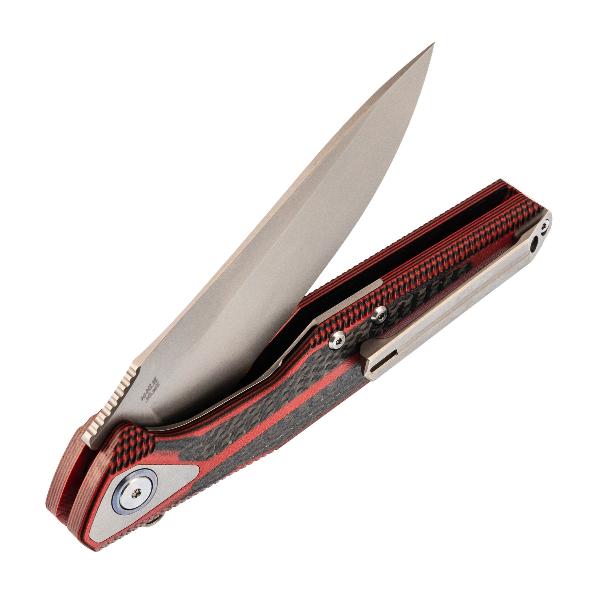 Нож складной Tulay Rikeknife, сталь 154CM, Red G10/Carbon Fiber - фото 5