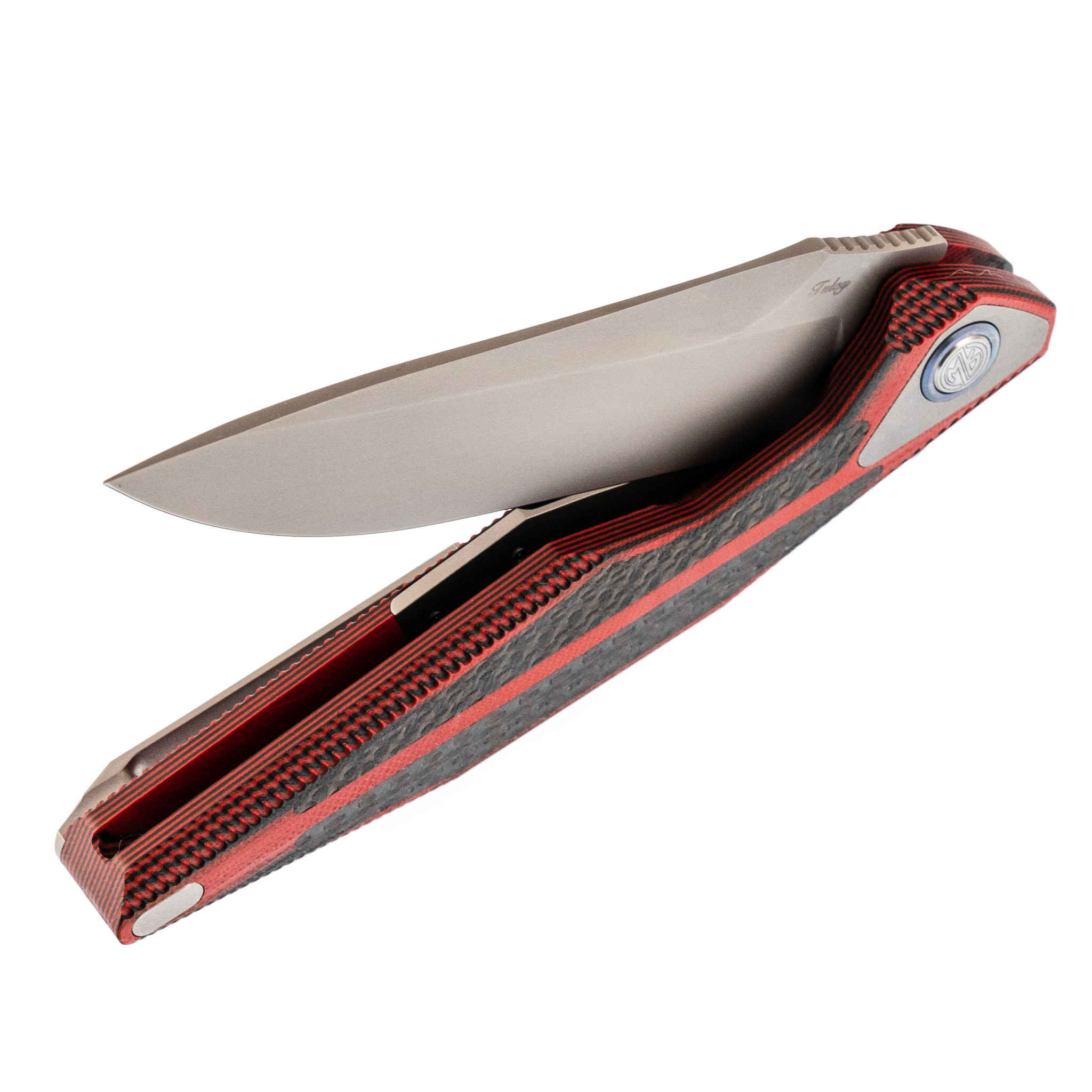 Нож складной Tulay Rikeknife, сталь 154CM, Red G10/Carbon Fiber - фото 6