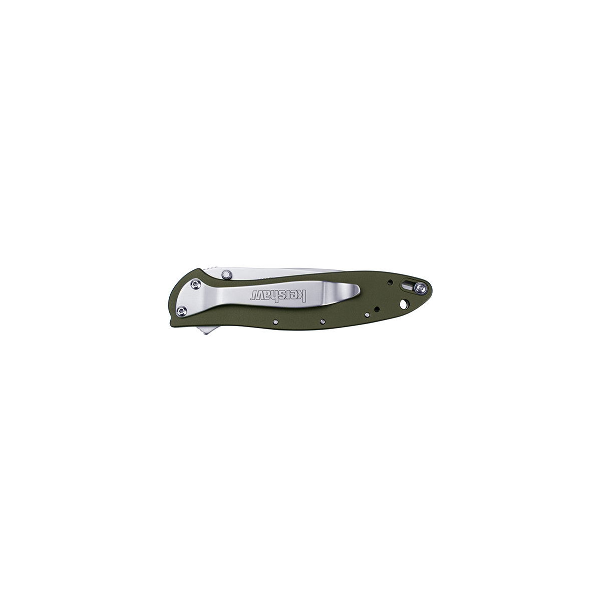 Складной нож Leek - Kershaw 1660OL, сталь Sandvik™ 14C28N, рукоять анодированный алюминий оливкового цвета - фото 2