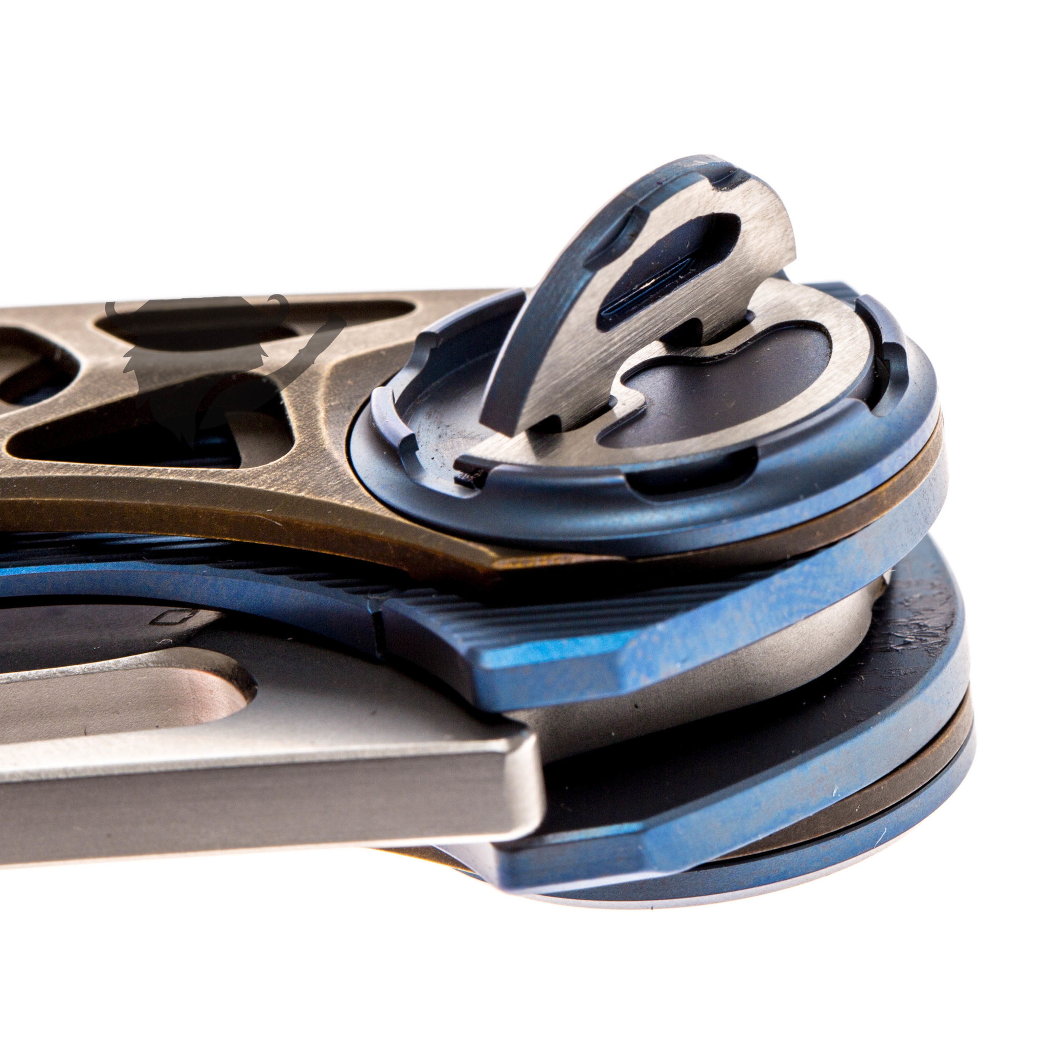 фото Складной нож harpoon (гарпун) от kevin john, сталь m390, синий