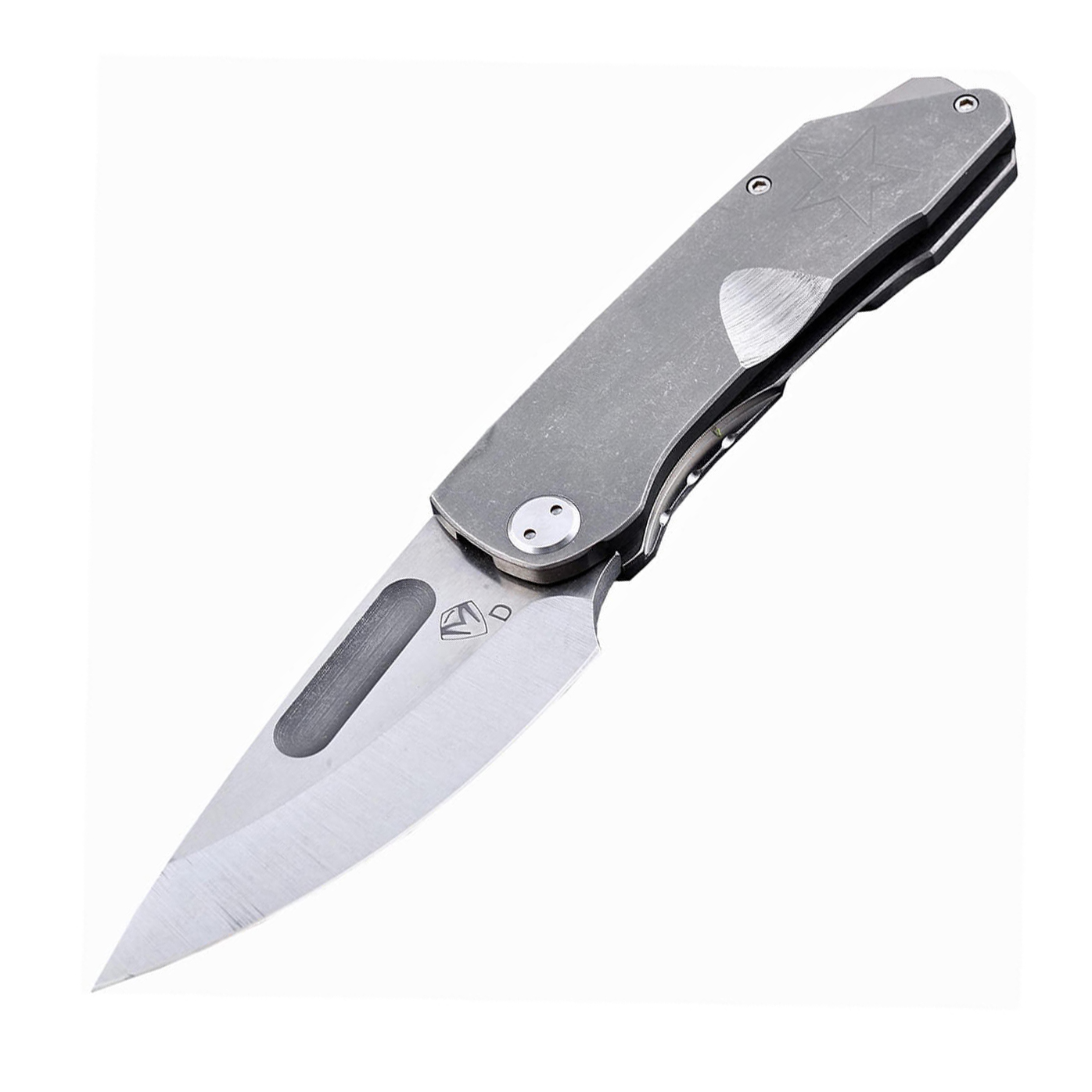 Нож складной Medford General, Satin Finish D2 steel, Tumbled Titanium Handle