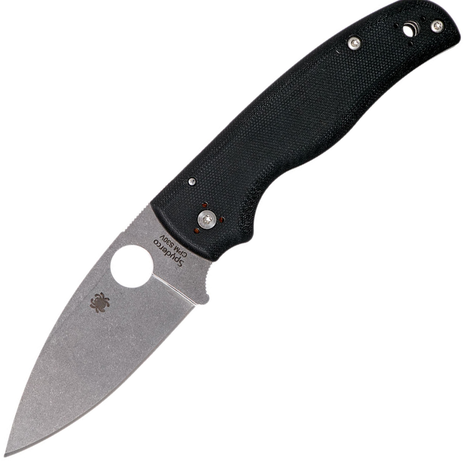 Складной нож Spyderco Shaman 229GP, сталь CPM® S30V™ Stonewash Plain, рукоять стеклотекстолит G10, чёрный