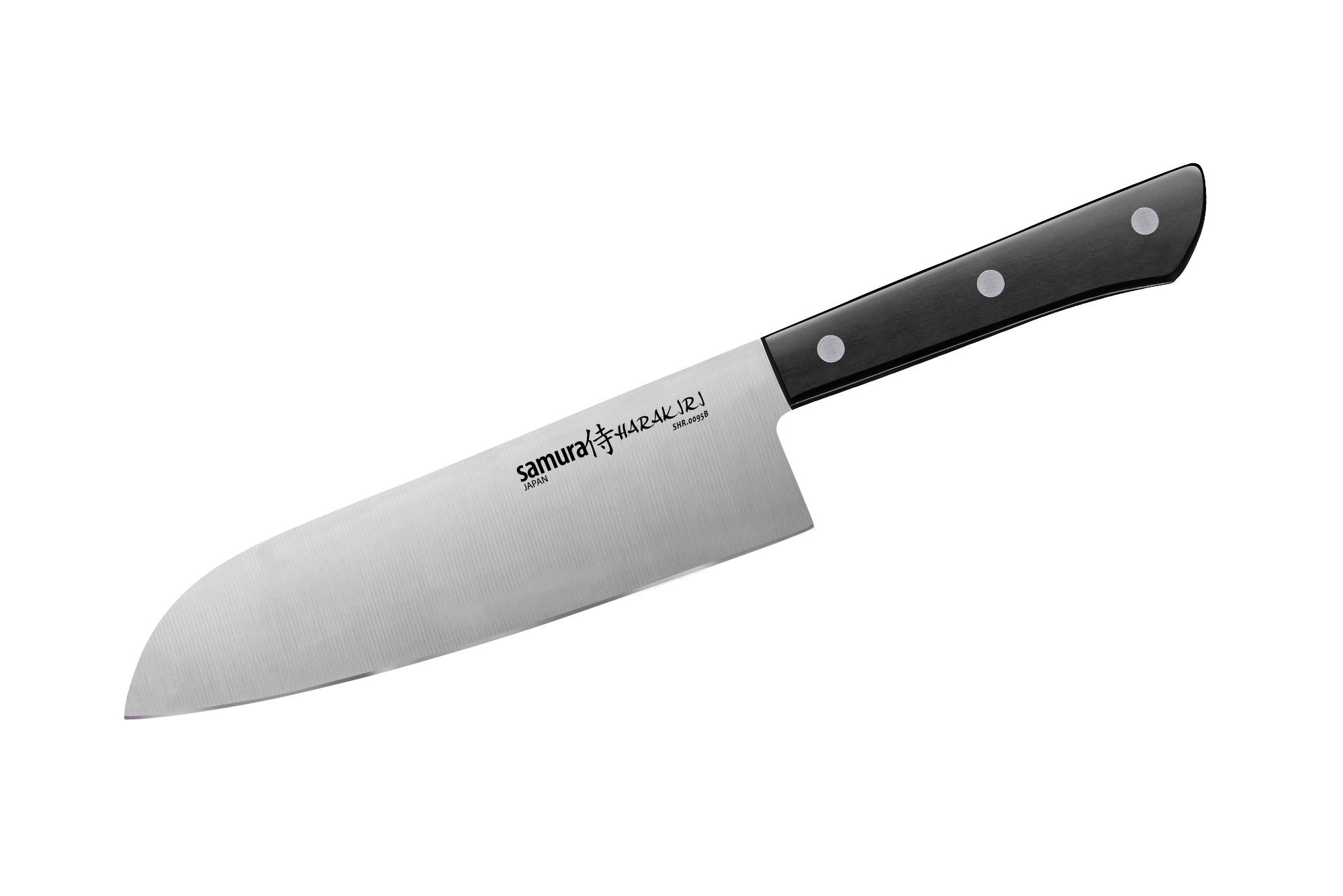 поварской кухонный нож сантоку samura harakiri 17 5 сталь aus 8 рукоять abs пластик белый Нож кухонный овощной сантоку Samura 