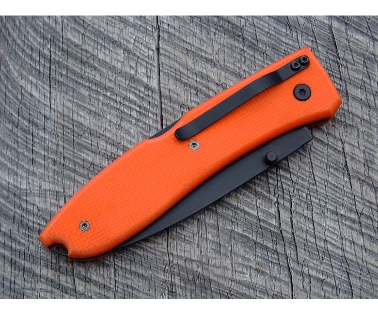 фото Нож складной lionsteel big opera, сталь d2, рукоять g-10, оранжевый lion steel