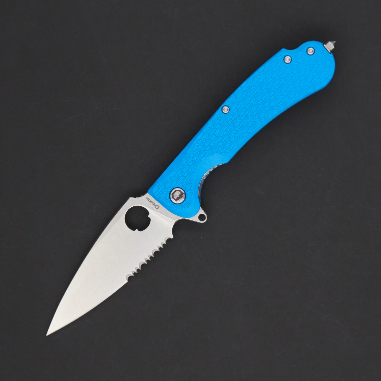 Складной нож Daggerr Resident Blue SW Serrated, сталь 8Cr14MoV, рукоять FRN пластиковый стул woodville fold складной blue