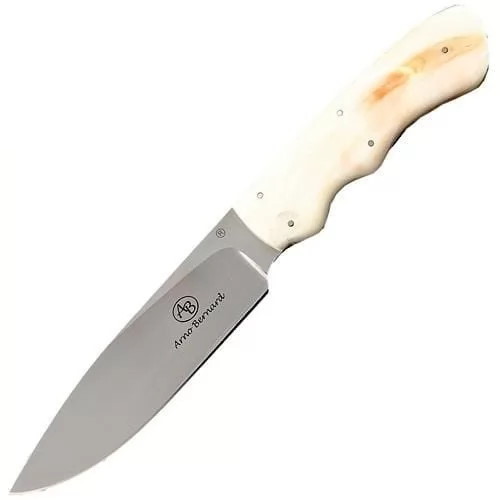 Нож с фиксированным клинком Arno Bernard Cheetah, сталь N690, рукоять клык бородавочника