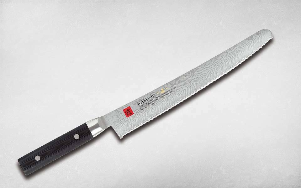 Нож кухонный для хлеба 250 мм Kasumi 96025, сталь VG-10, рукоять микарта