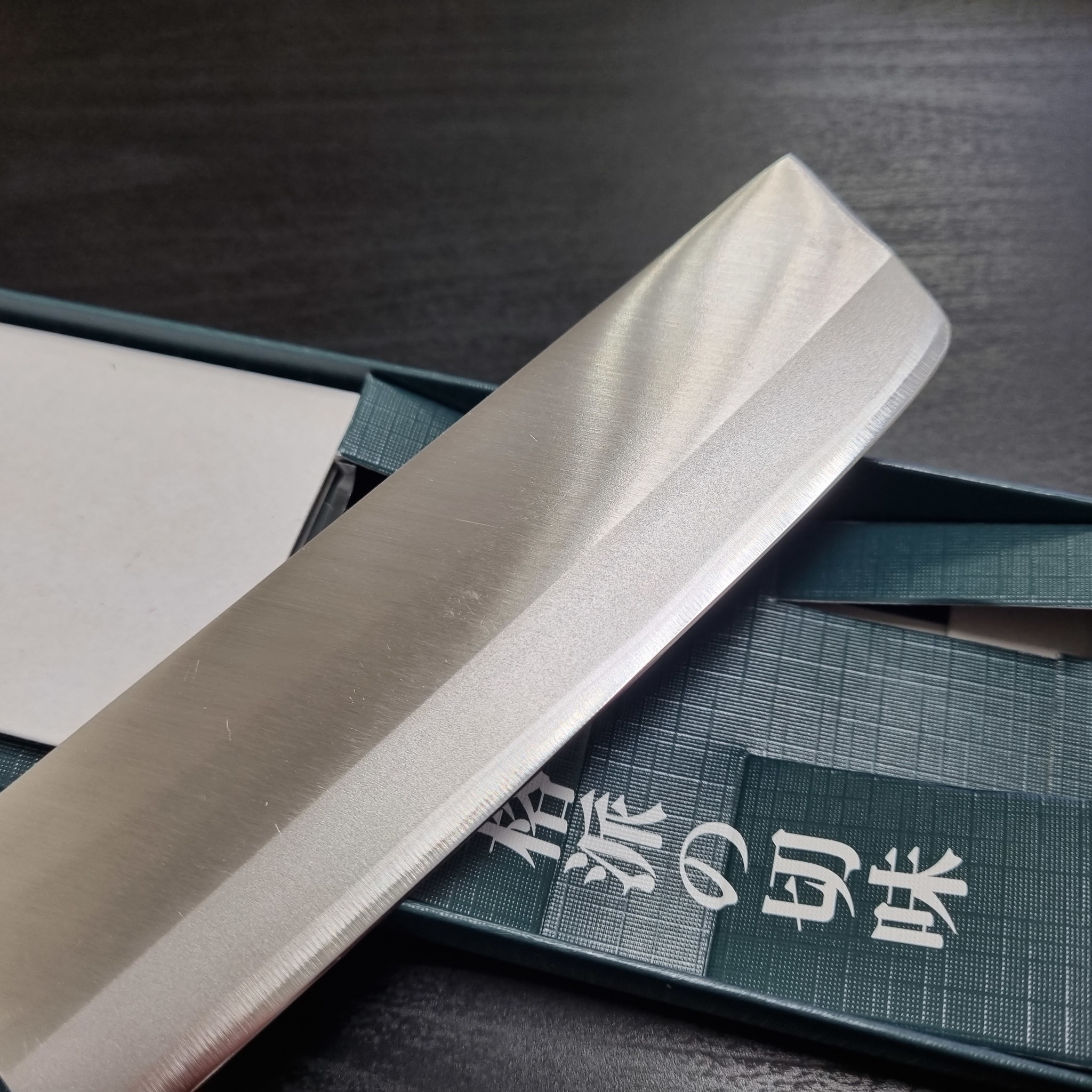 Нож кухонный Накири 135 мм, сталь Shirogami 2/SUS410, рукоять plywood - фото 8