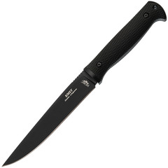 Фото Туристический нож Кмет, сталь AUS-8, рукоять резинопластик черный