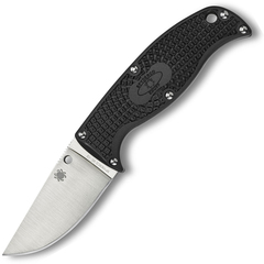 Фото Нож с фиксированным клинком Enuff Spyderco FB31CPBK, сталь VG-10 Satin Plain, рукоять термопластик FRN, чёрный