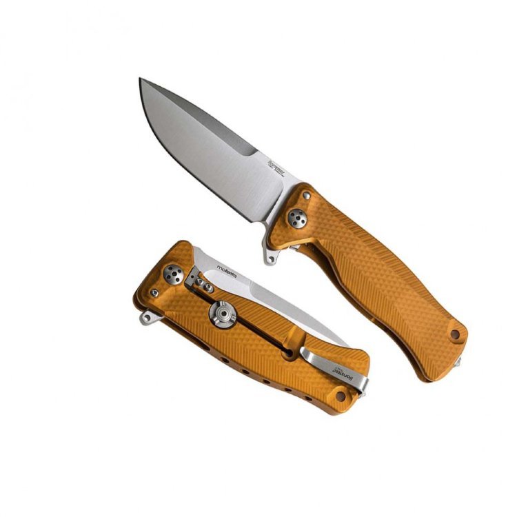 Нож складной LionSteel SR11A OS ORANGE, сталь Uddeholm Sleipner® Satin Finish, рукоять алюминий (Solid®), оранжевый - фото 2