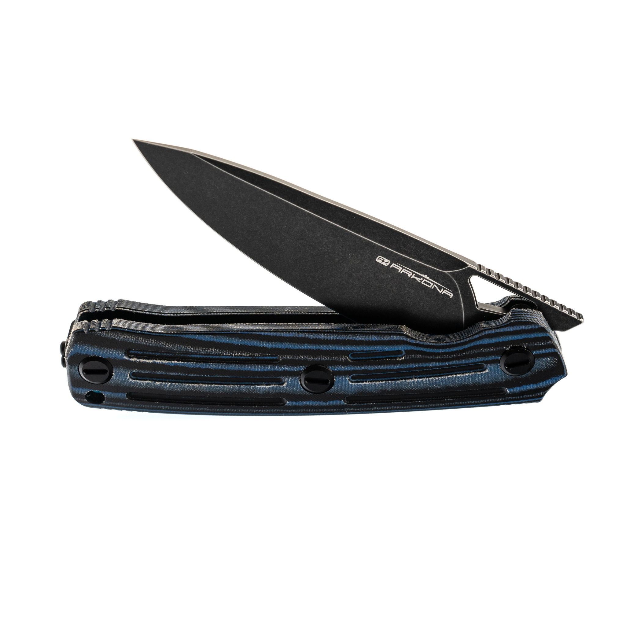 Складной нож Arcona Nettle F, сталь K110, рукоять синяя микарта - фото 5