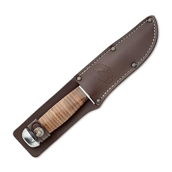 фото Нож с фиксированным клинком european hunter, клинок 11.5 см, сталь 420с, рук-ть набор.кожа fox