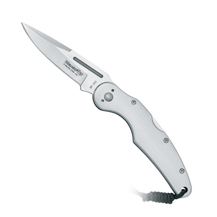 Складной нож Fox Blackfox, сталь 440А, рукоять сталь 420J2, серый - фото 1
