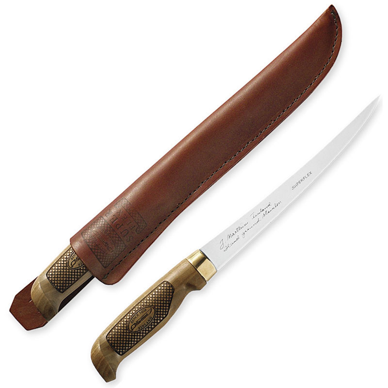 Нож филейный Marttiini SUPERFLEX, сталь X46Cr13, рукоять береза от Ножиков
