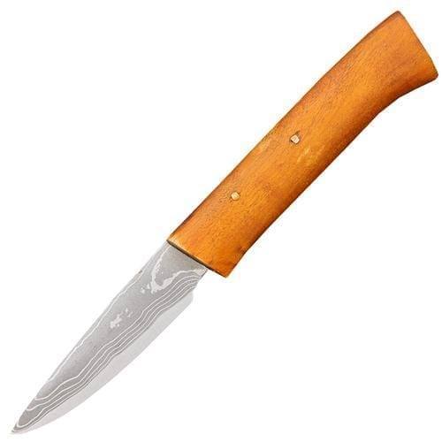 Туристический охотничий нож с фиксированным клинком Maruyoshi Hand Crafted, сталь Shirogami, рукоять дуб деревянный нож охотничий