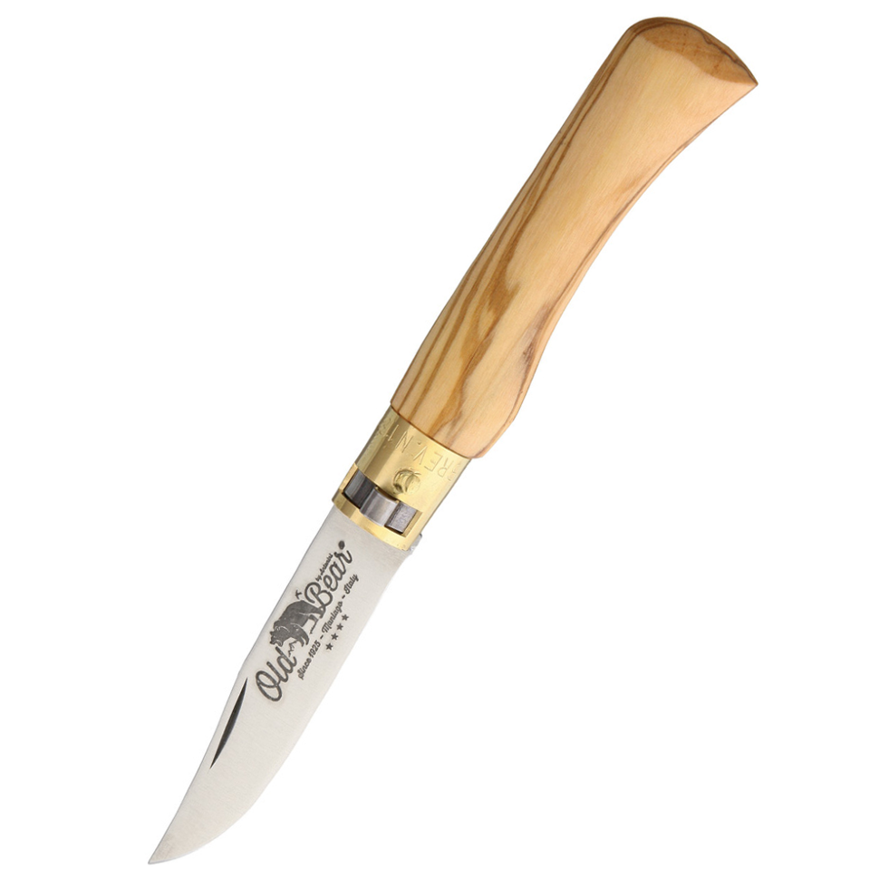 Складной нож Antonini Old Bear® Olive M, сталь Hardened Aisi 420, рукоять оливковое дерево