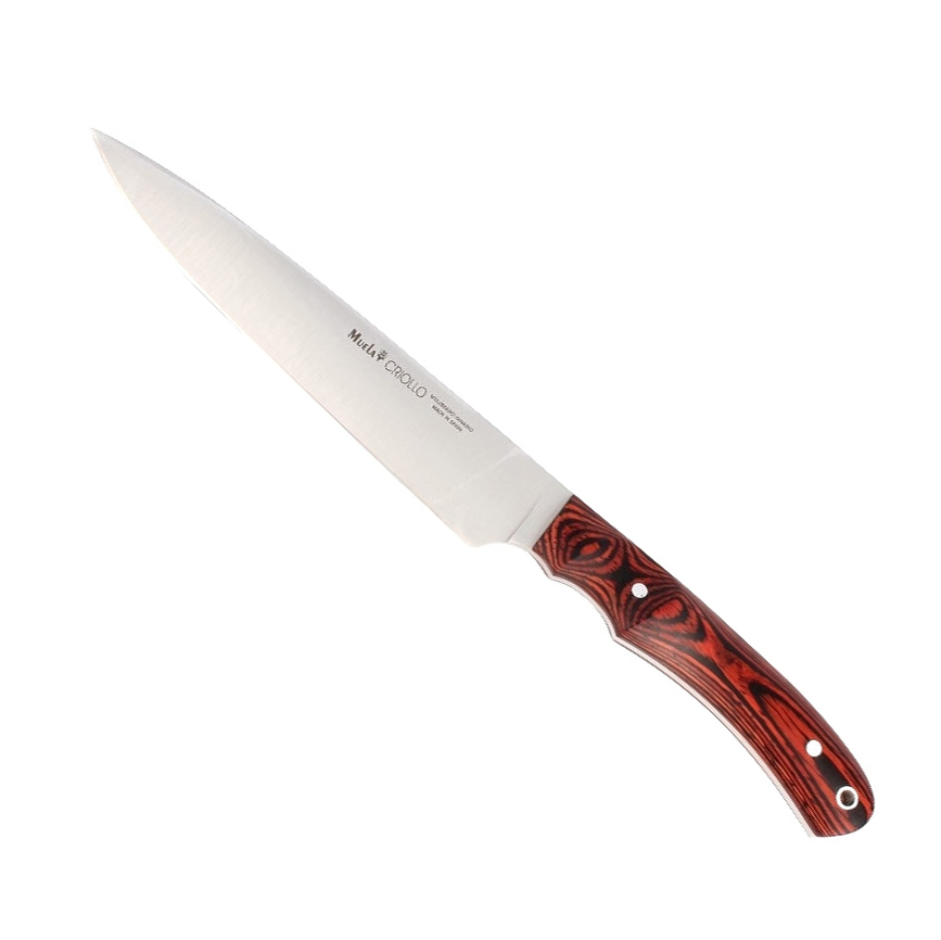 фото Нож с фиксированным клинком muela criollo, сталь x50crmov15, рукоять pakka wood, коричневый