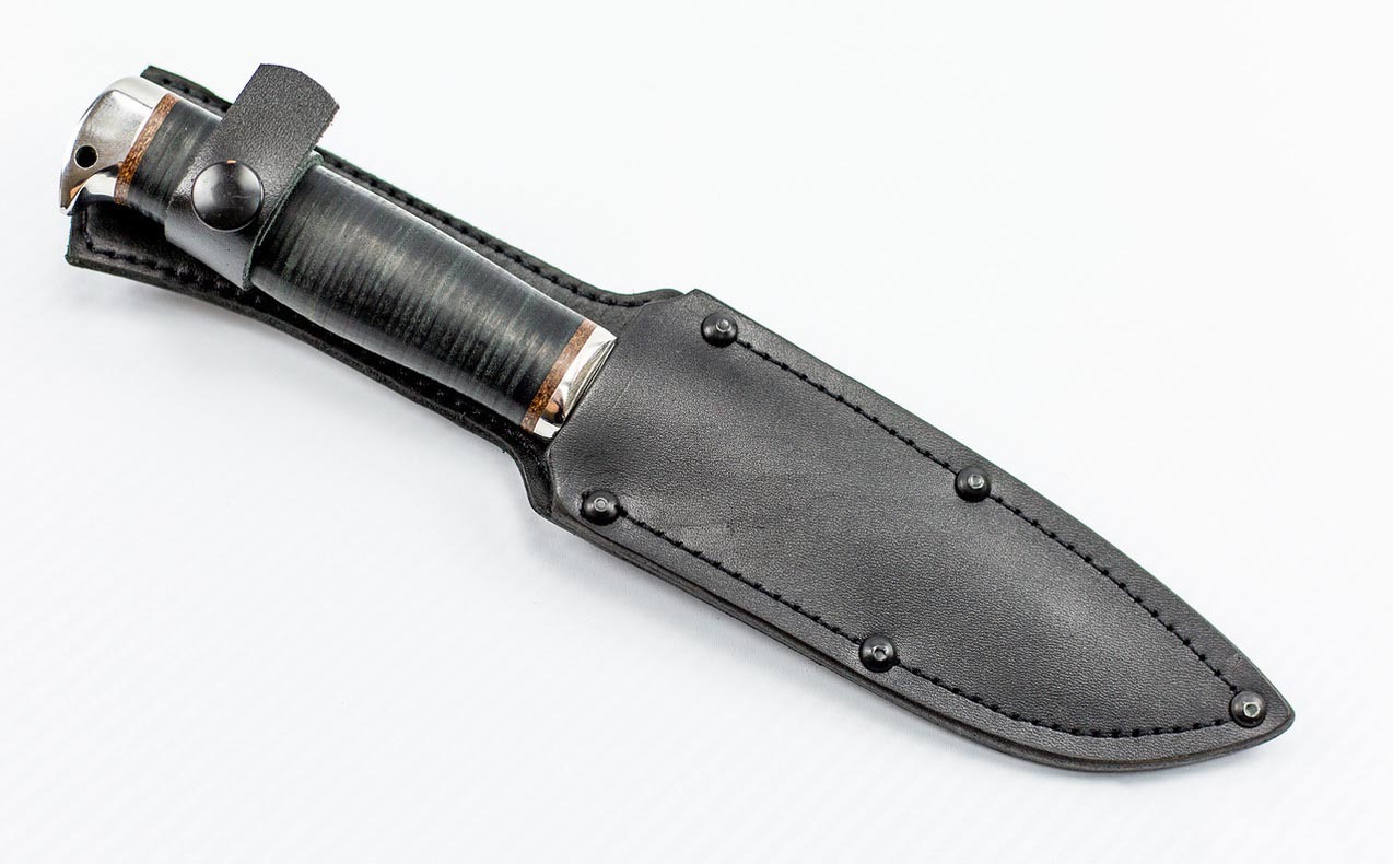 Нож Комбат-4 в D2, кожа - фото 5