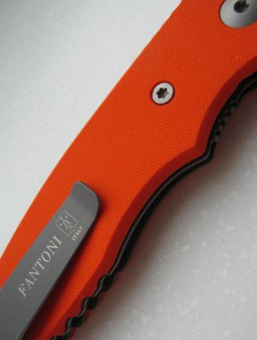 Нож складной Fantoni, HB-01, William (Bill) Harsey Design, FAN/HB01BkOr, сталь CPM-S30V, рукоять стеклотекстолит G-10, Orange от Ножиков