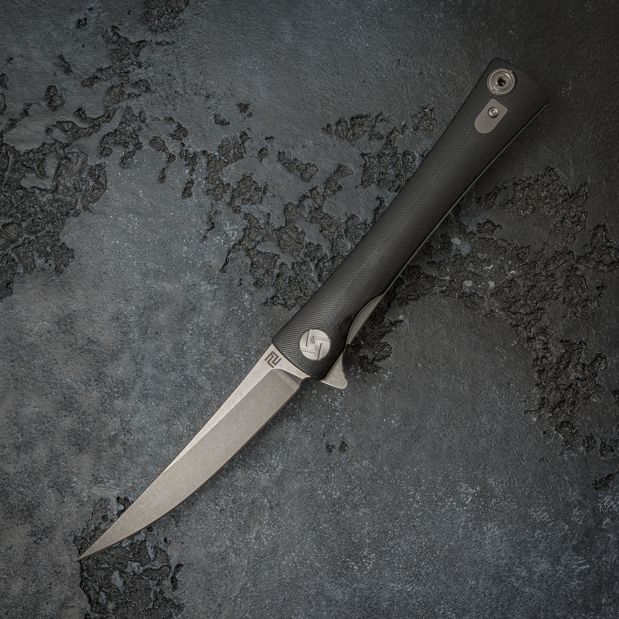 Складной нож Artisan Waistline, сталь D2, G10 Black