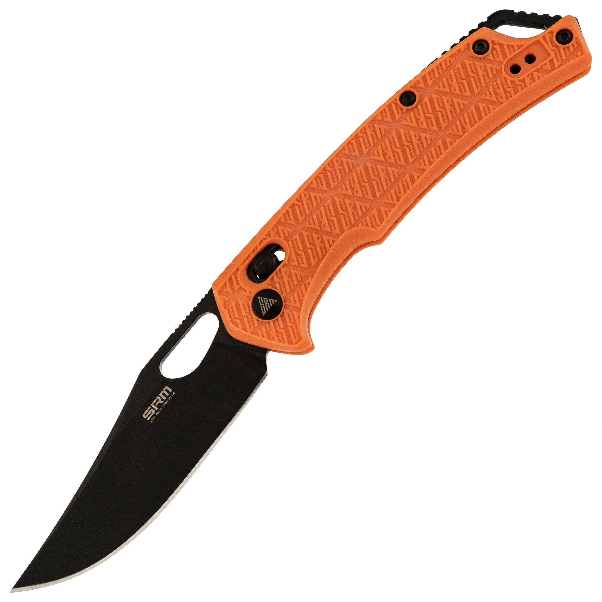 Складной нож SRM 9201, сталь 8Cr13MOV Blackwash , рукоять Orange FRN - фото 1
