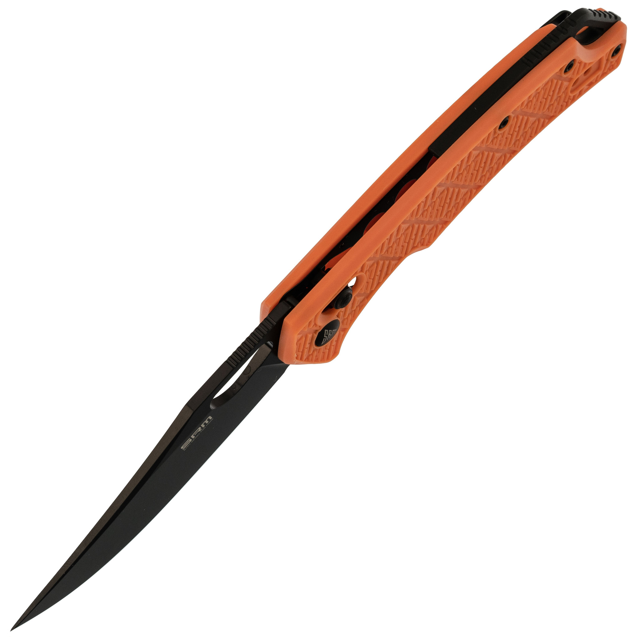 Складной нож SRM 9201, сталь 8Cr13MOV Blackwash , рукоять Orange FRN - фото 2