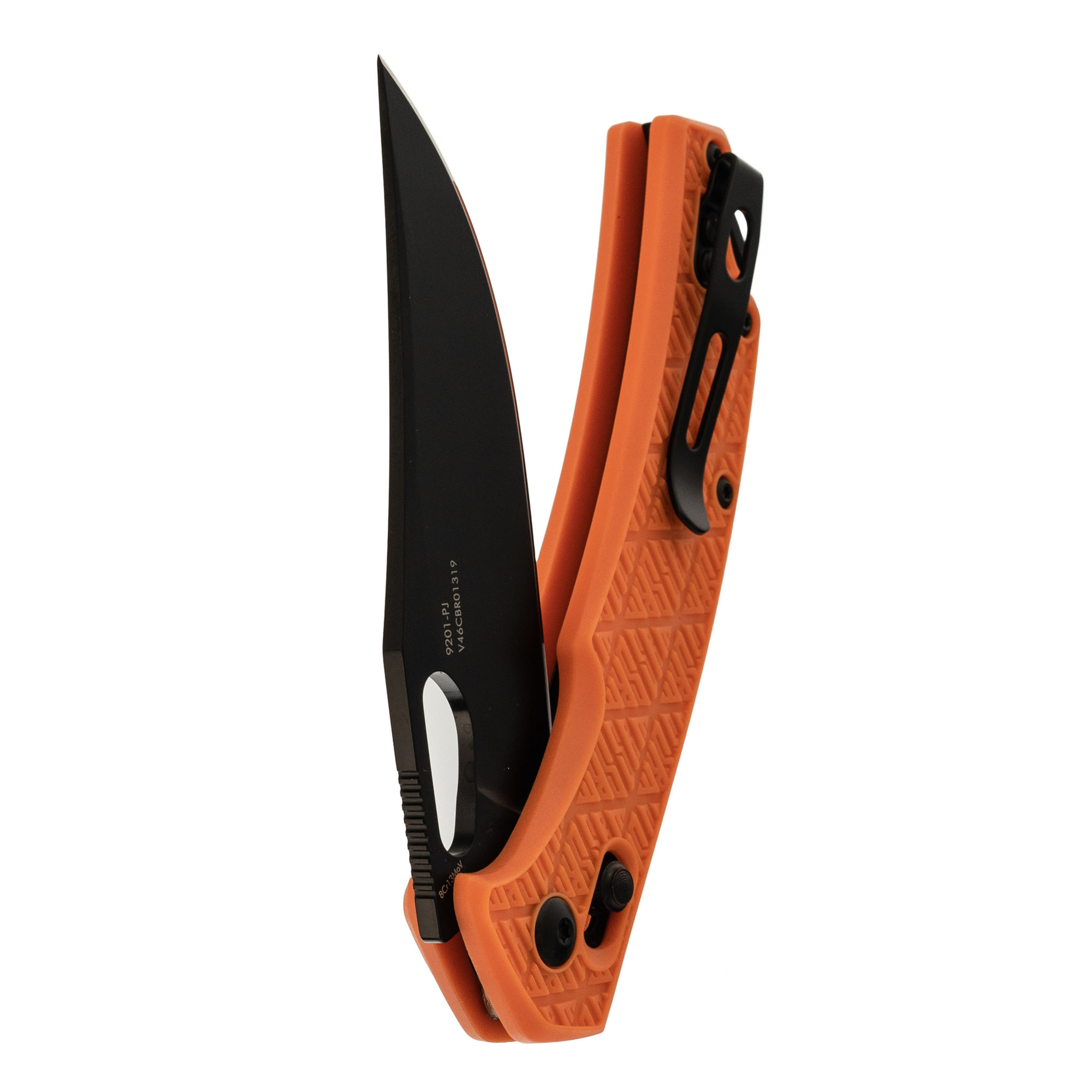 Складной нож SRM 9201, сталь 8Cr13MOV Blackwash , рукоять Orange FRN - фото 5