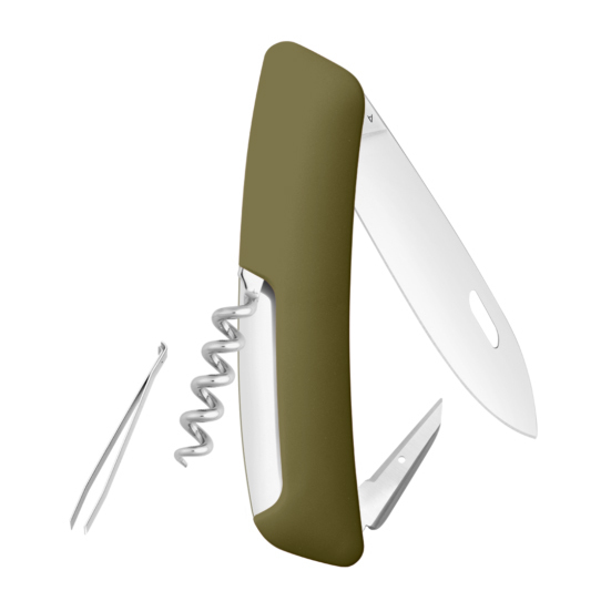 Швейцарский нож SWIZA D01 Standard, 95 мм, 6 функций, темно-зеленый - фото 2
