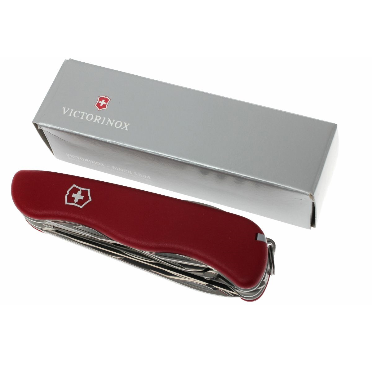 Нож туристический Victorinox Outrider 0.9023 с фиксатором лезвия 14 функций красный - фото 9