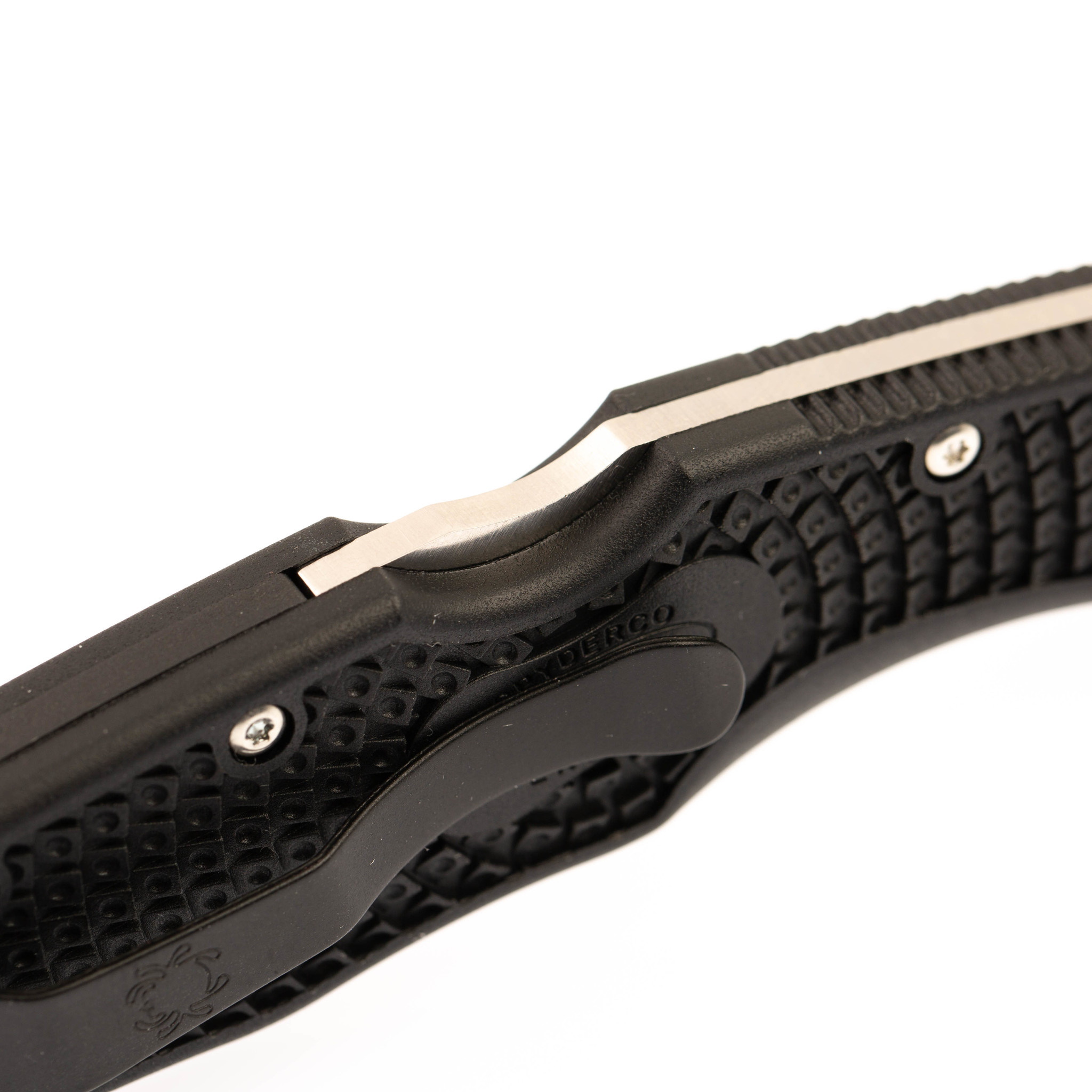 Складной нож ENDELA Spyderco C243PBK, сталь VG-10 Satin Plain, рукоять термопластик FRN, чёрный - фото 5