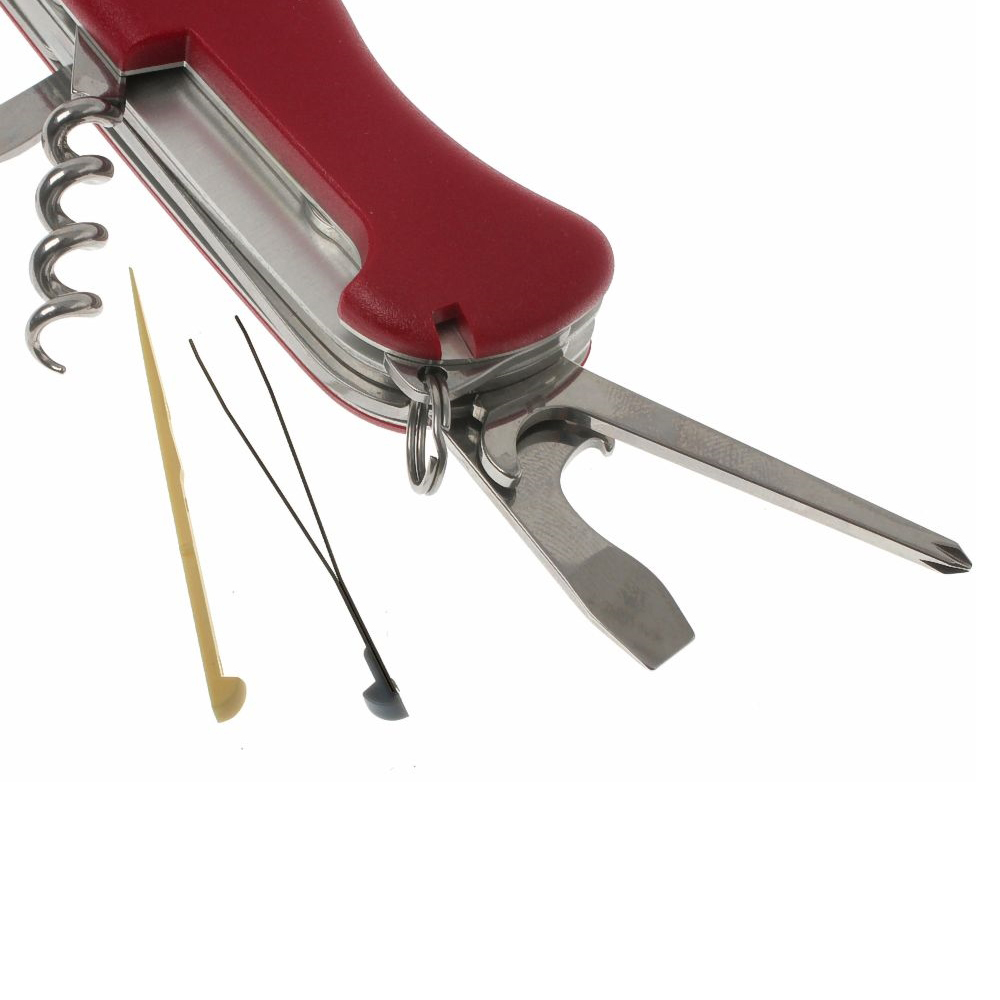 Нож туристический Victorinox Outrider 0.9023 с фиксатором лезвия 14 функций красный - фото 4