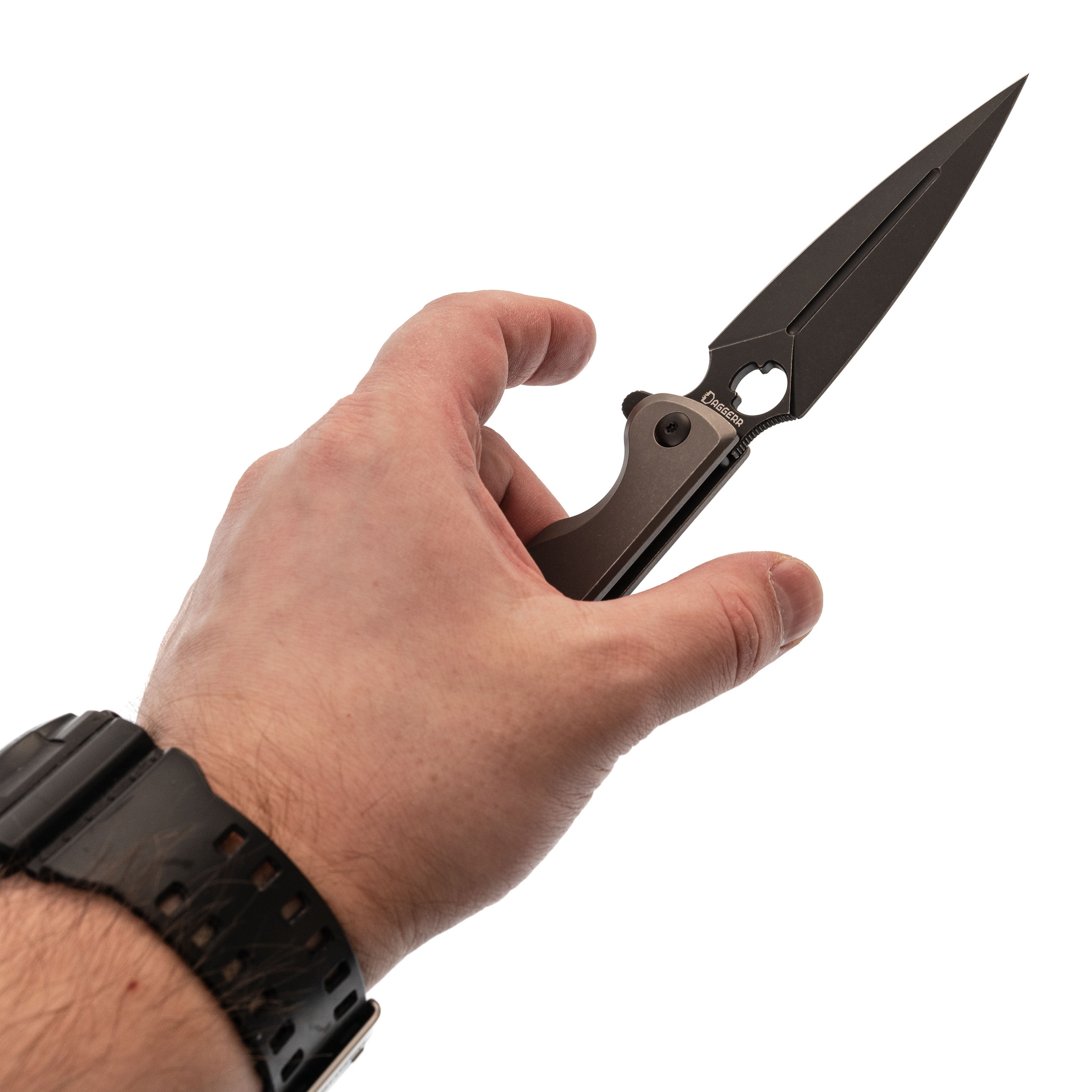Складной нож Dagger Arrow Gray BW, сталь D2, рукоять сталь - фото 8