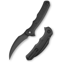 Фото Складной нож Trivisa Lacerta-04B, сталь 14C28N, рукоять микарта, черный