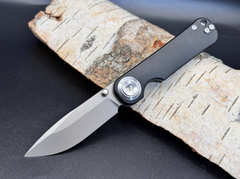 Фото Складной нож Dr.Tech Zefir D4245AB, сталь D2, рукоять алюминий, черный