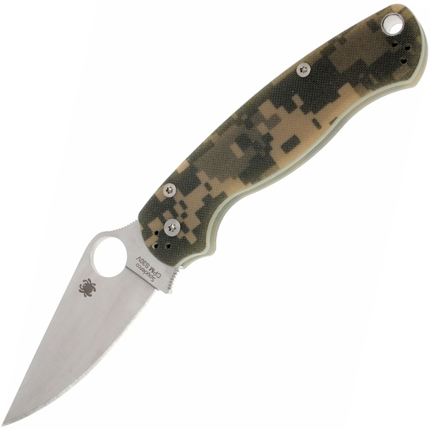 фото Нож складной para military 2 - spyderco c81gpcmo2, сталь cpm® s30v™ satin plain, рукоять стеклотекстолит g10, цифровой камуфляж (digi camo)