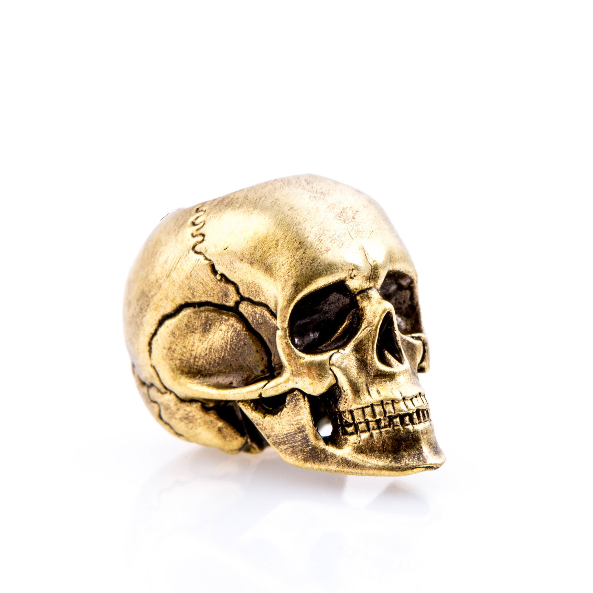 фото Бусина для темляка small skull technosilver